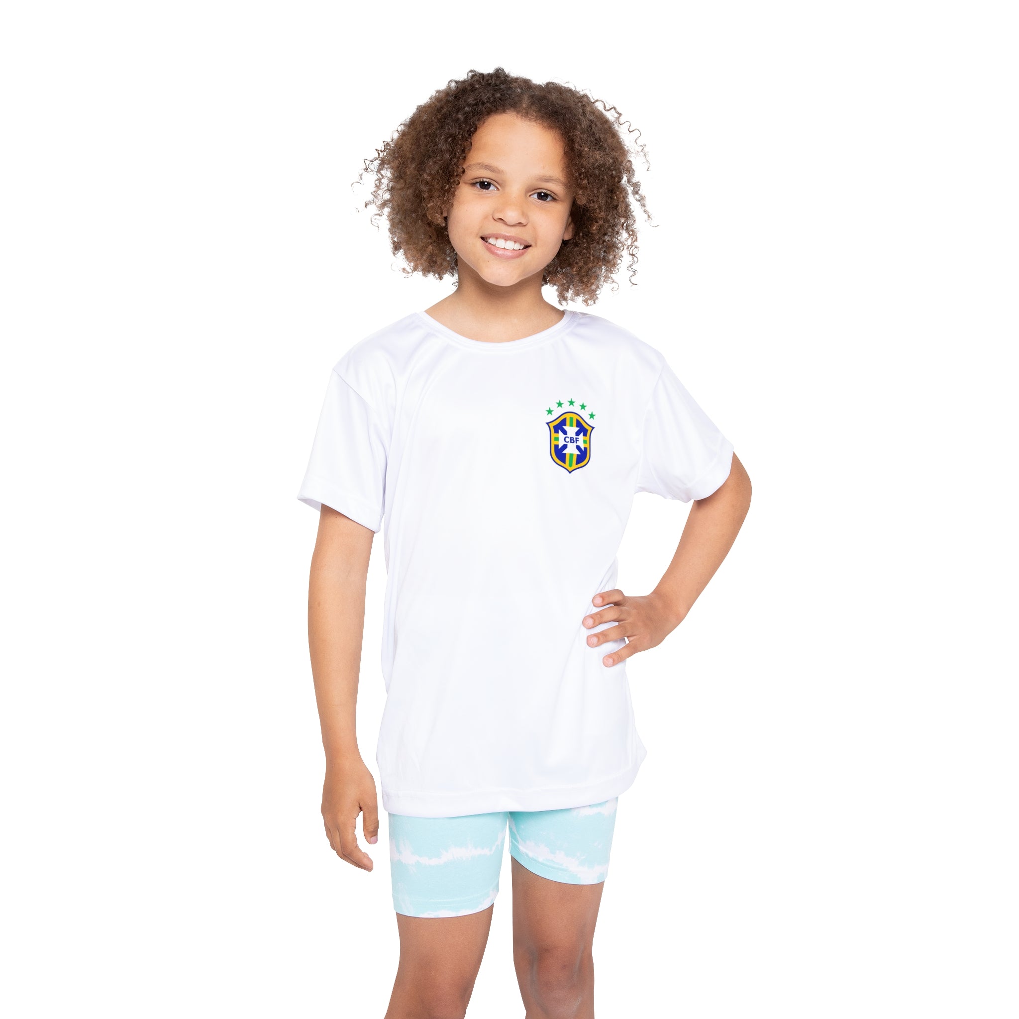 Custom Kids Brasil Soccer Jersey – Personalized Name & Number Sports Tee