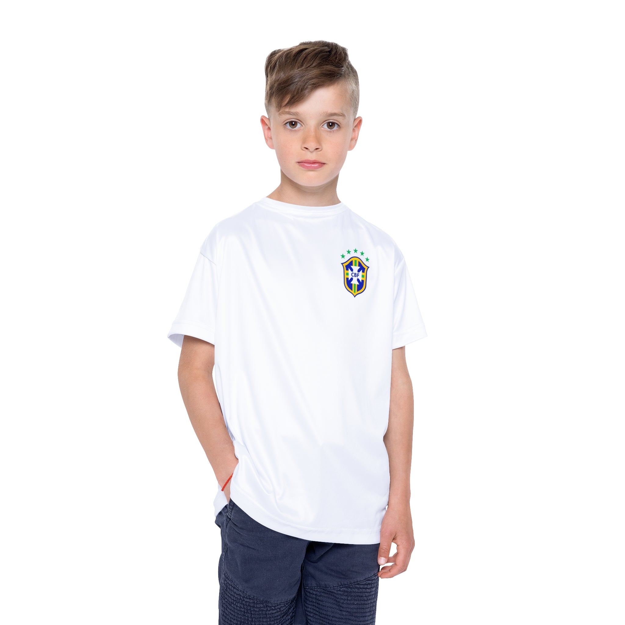 Custom Kids Brasil Soccer Jersey – Personalized Name & Number Sports Tee
