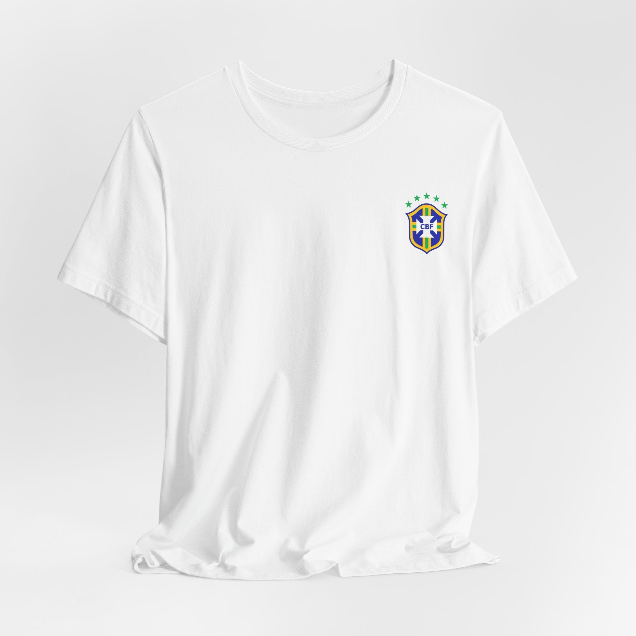 Brazil Soccer Jersey Tee — Custom Name & Number Back