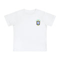Baby Brasil Soccer Jersey Tee — Custom Name & Number (Brazil Crest)