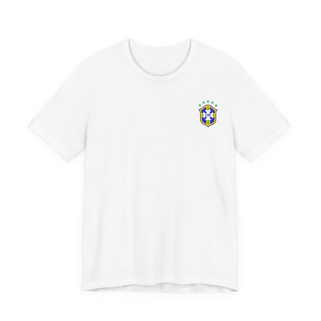 Brazil Soccer Jersey Tee — Custom Name & Number Back